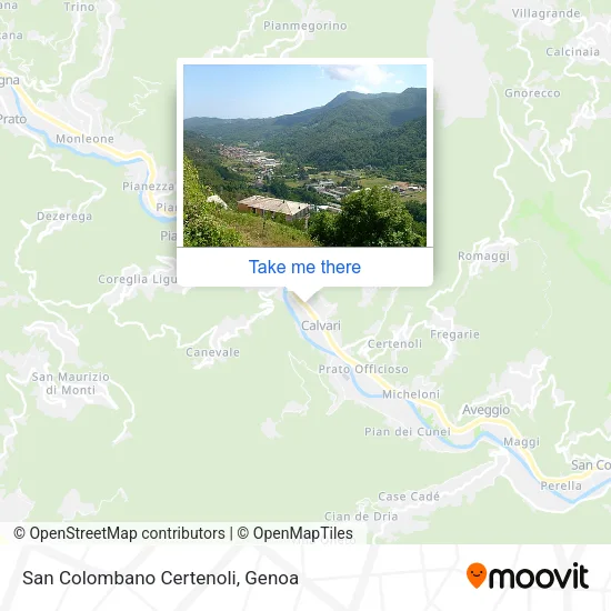 San Colombano Certenoli map