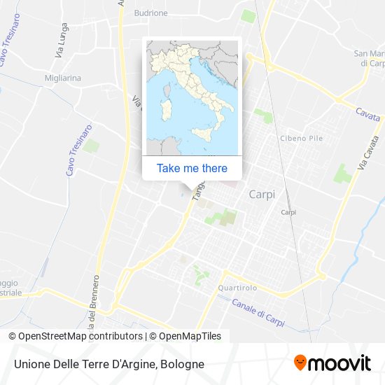 Unione Delle Terre D'Argine map