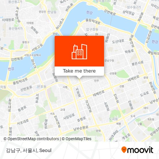 강남구, 서울시 map