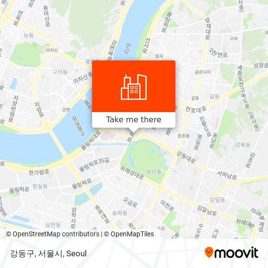 강동구, 서울시 map