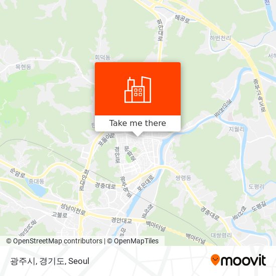 광주시, 경기도 map