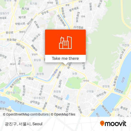 광진구, 서울시 map
