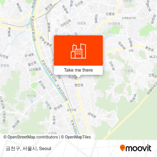 금천구, 서울시 map