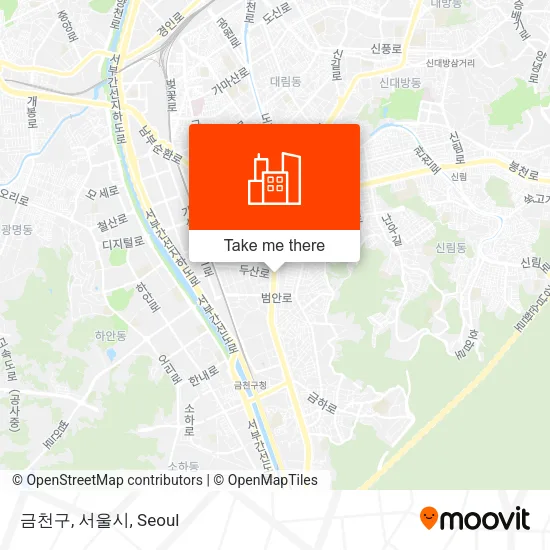 금천구, 서울시 map