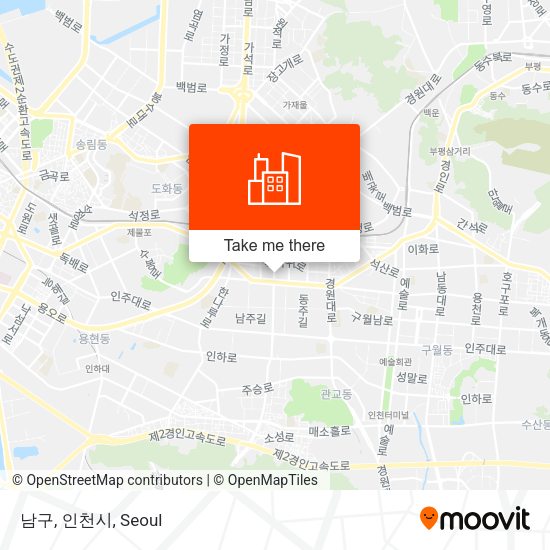 남구, 인천시 map