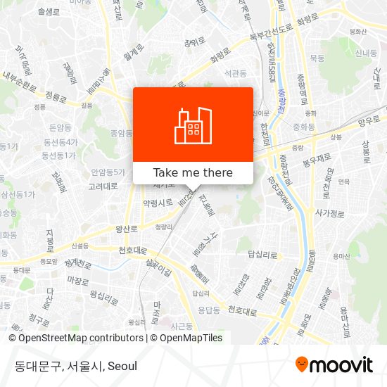 동대문구, 서울시 map