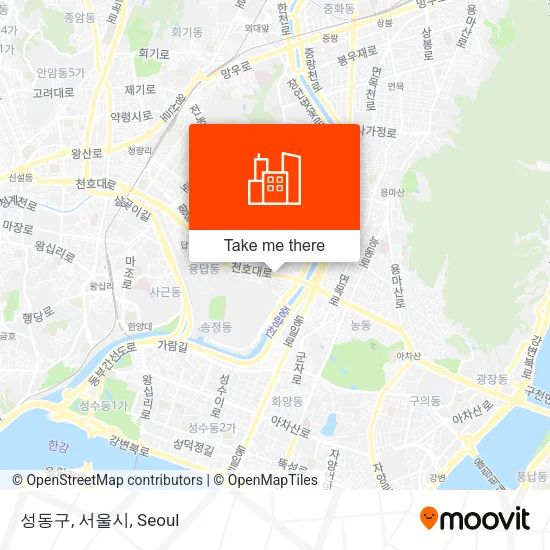 성동구, 서울시 map