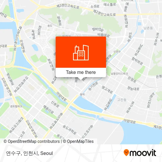 연수구, 인천시 map