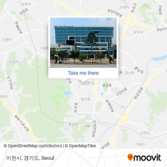 이천시, 경기도 map