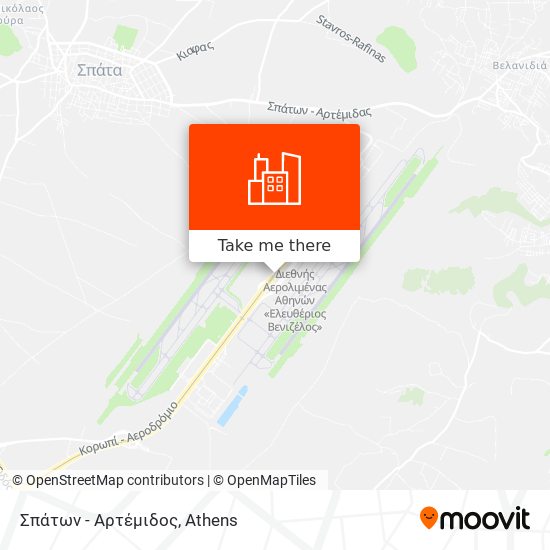 Σπάτων - Αρτέμιδος map