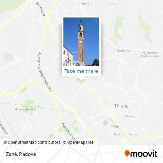 Zanè map