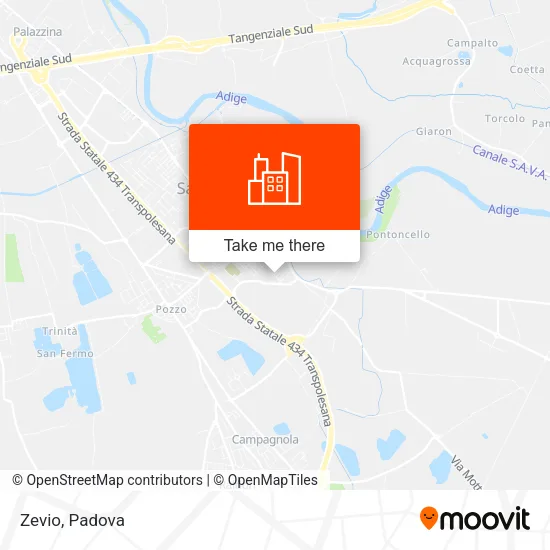 Zevio map