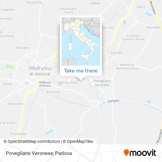 Povegliano Veronese map