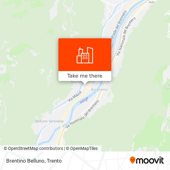 Brentino Belluno map