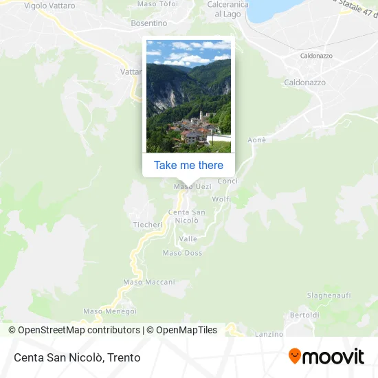 Centa San Nicolò map