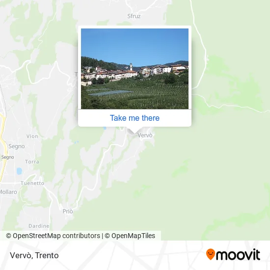 Vervò map