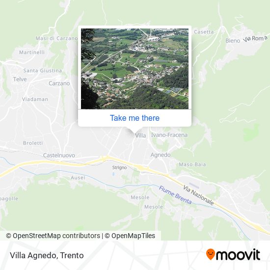 Villa Agnedo map