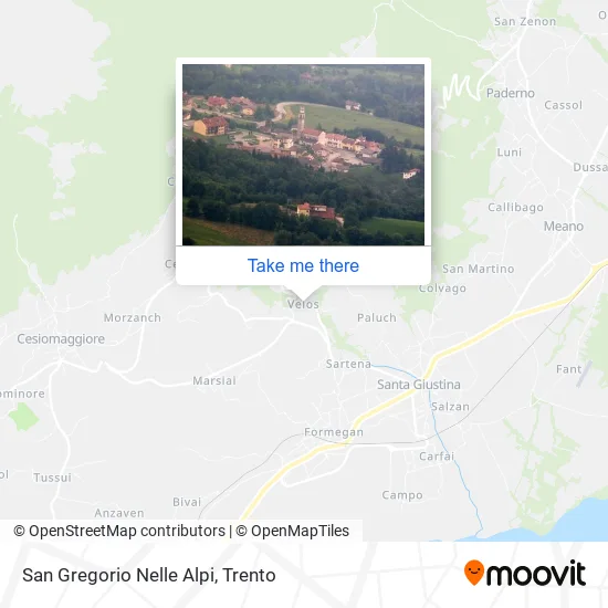 San Gregorio Nelle Alpi map