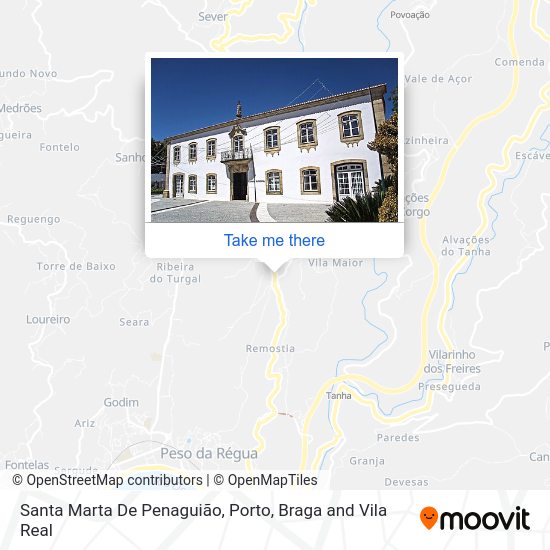 Santa Marta De Penaguião mapa