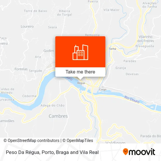 Peso Da Régua map