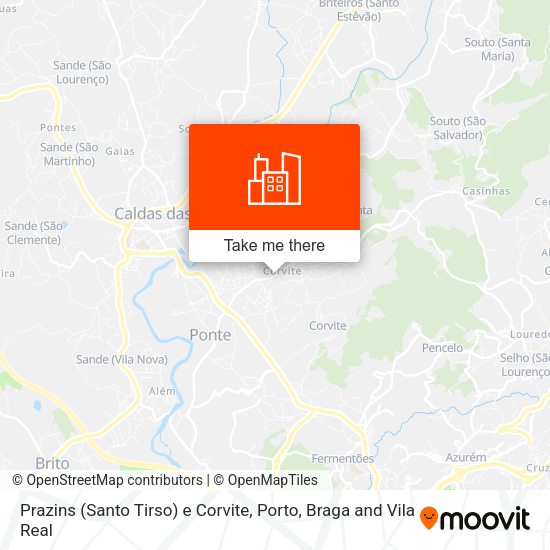 Prazins (Santo Tirso) e Corvite map