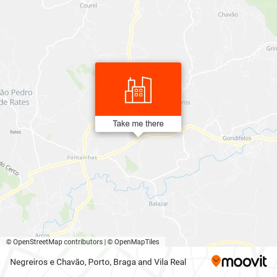 Negreiros e Chavão map