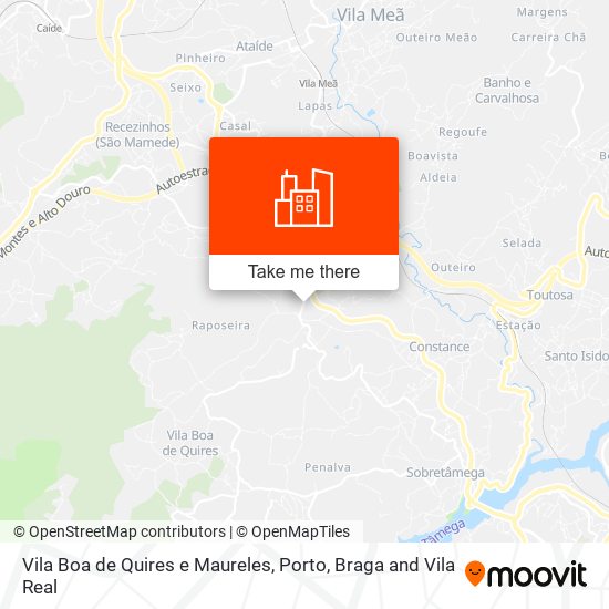 Vila Boa de Quires e Maureles mapa