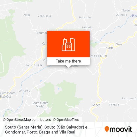 Souto (Santa Maria), Souto (São Salvador) e Gondomar map