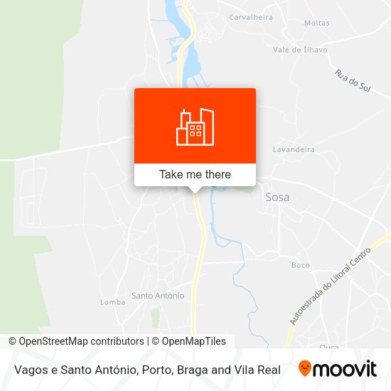 Vagos e Santo António mapa