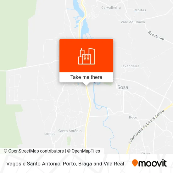 Vagos e Santo António map