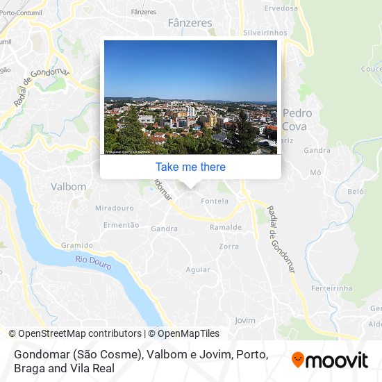 Gondomar (São Cosme), Valbom e Jovim map