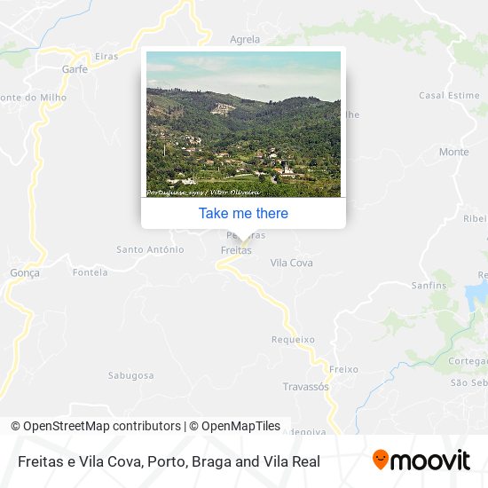 Freitas e Vila Cova mapa