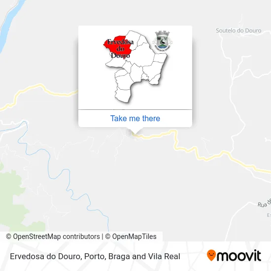Ervedosa do Douro map