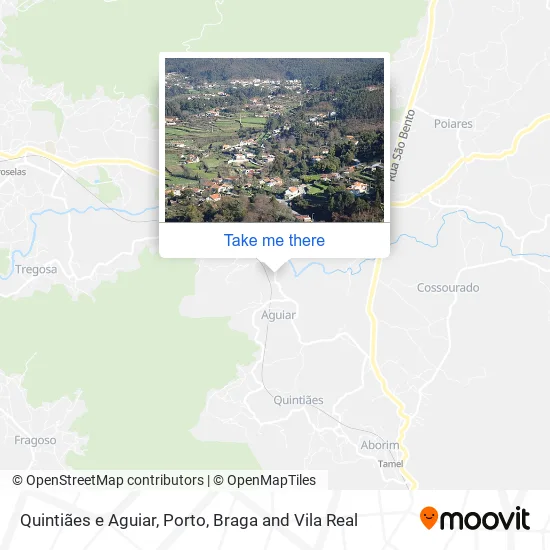 Quintiães e Aguiar map