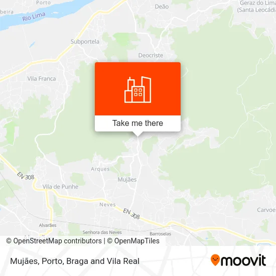 Mujães map