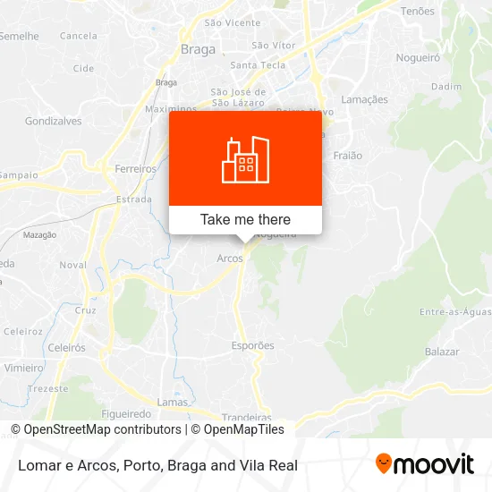 Lomar e Arcos map