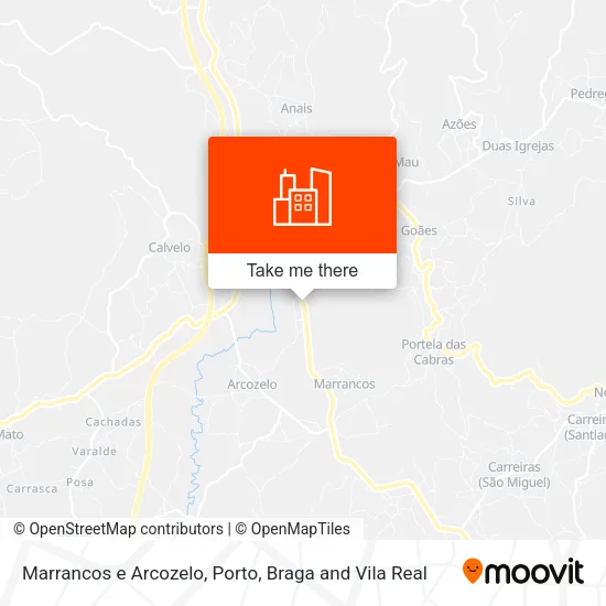 Marrancos e Arcozelo map