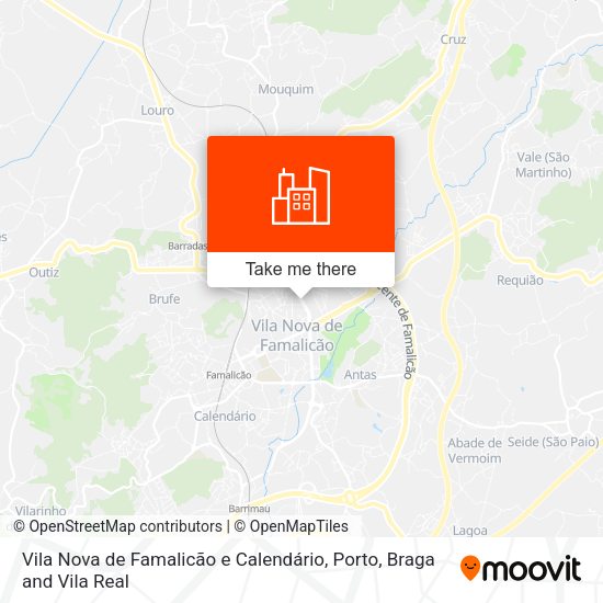 Vila Nova de Famalicão e Calendário mapa