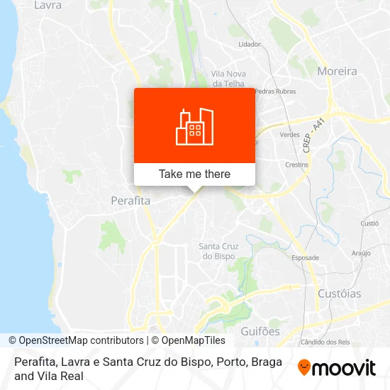 Perafita, Lavra e Santa Cruz do Bispo map