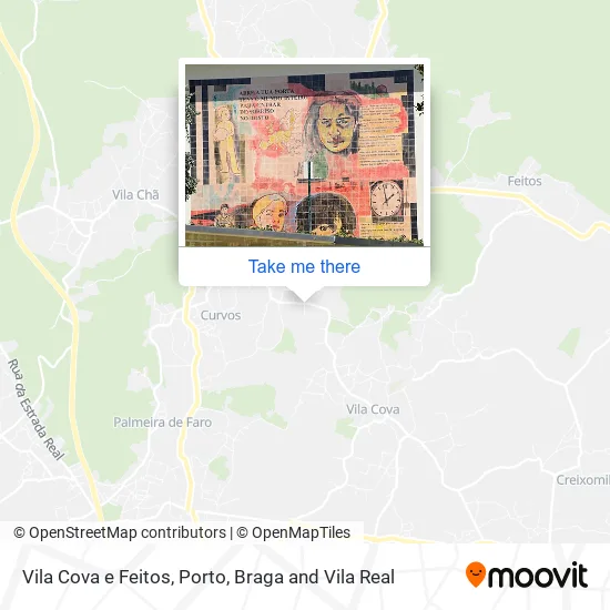 Vila Cova e Feitos map