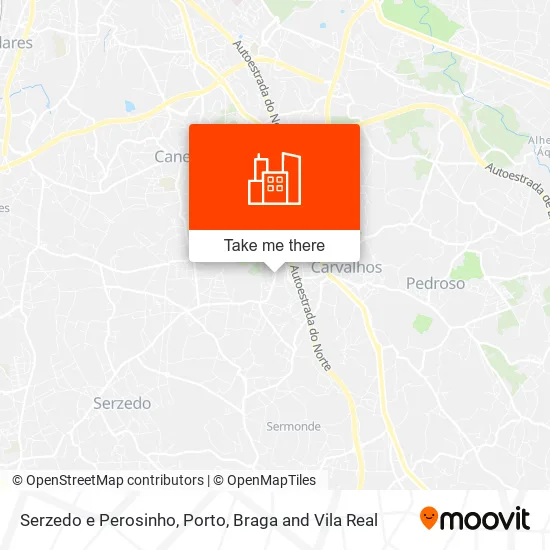 Serzedo e Perosinho map
