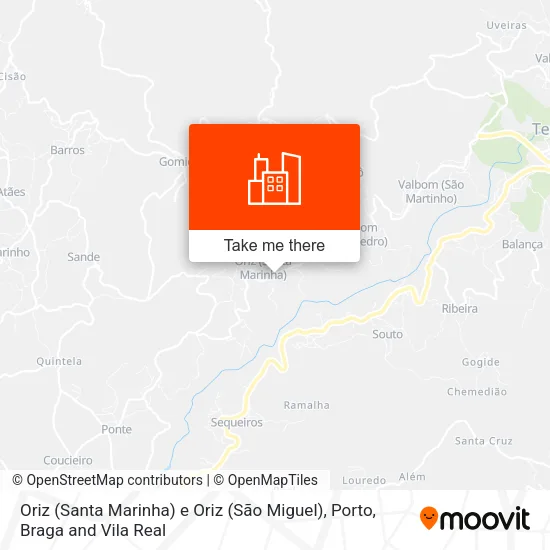 Oriz (Santa Marinha) e Oriz (São Miguel) map