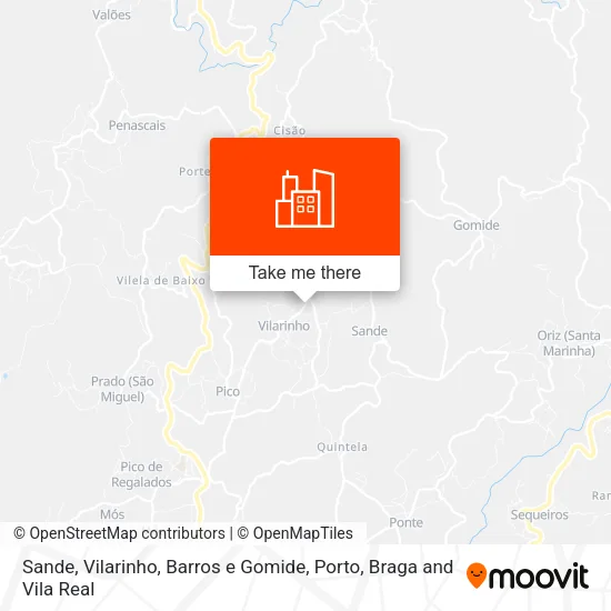 Sande, Vilarinho, Barros e Gomide map