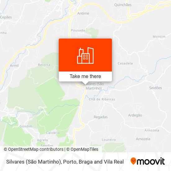 Silvares (São Martinho) mapa