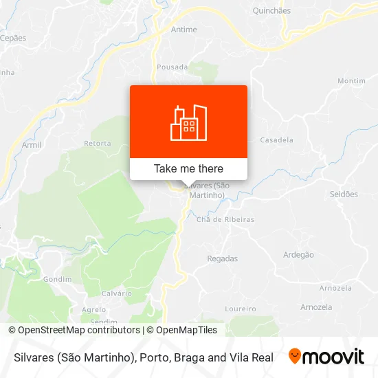 Silvares (São Martinho) map