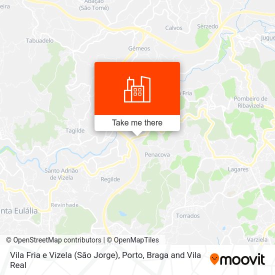 Vila Fria e Vizela (São Jorge) map