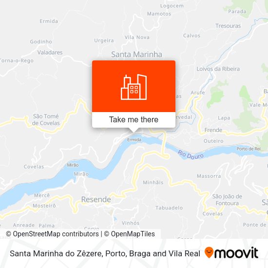 Santa Marinha do Zêzere mapa