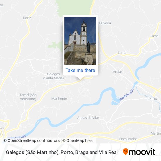 Galegos (São Martinho) mapa