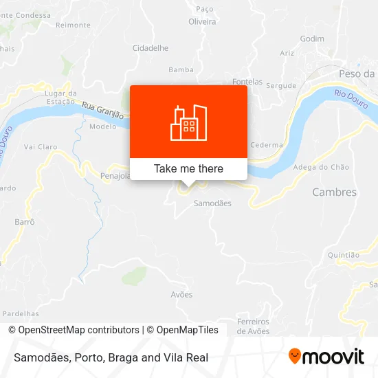Samodães map
