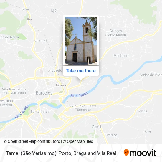 Tamel (São Veríssimo) map